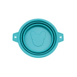 Frenchie Travel Bowl 22 Frenchie Travel Bowl -Bandana Buddy Shop Aqua travel bowl