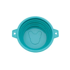 Frenchie Travel Bowl 23 Frenchie Travel Bowl -Bandana Buddy Shop Aqua travel bowl3