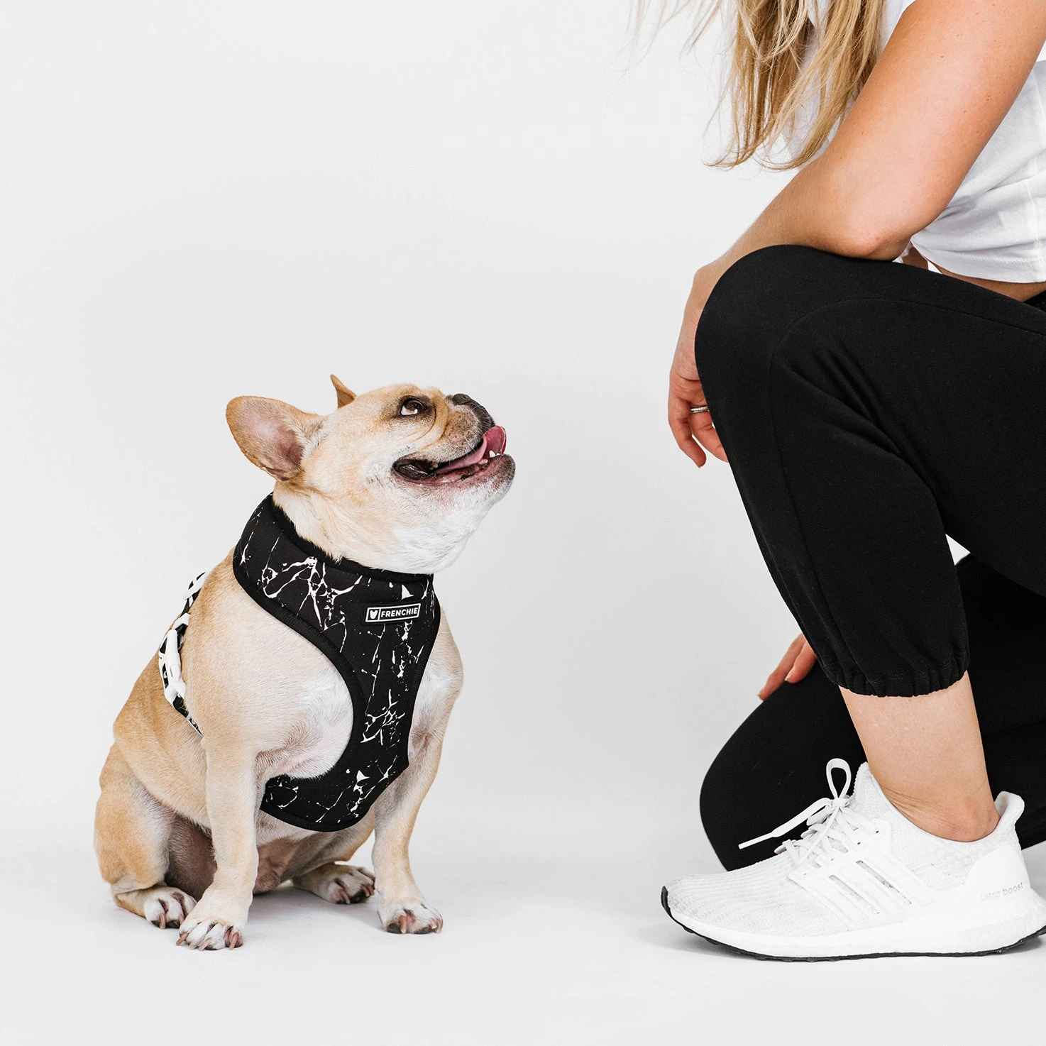 Frenchie Duo Reversible Harness - Black Marble 6 Frenchie Duo Reversible Harness - Black Marble - Image 4