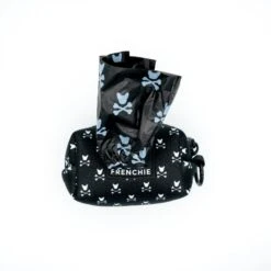 Frenchie Poo Bag Holder- Bad To The Bone -Bandana Buddy Shop Frenchie Bulldog Dog Poo Bags 6