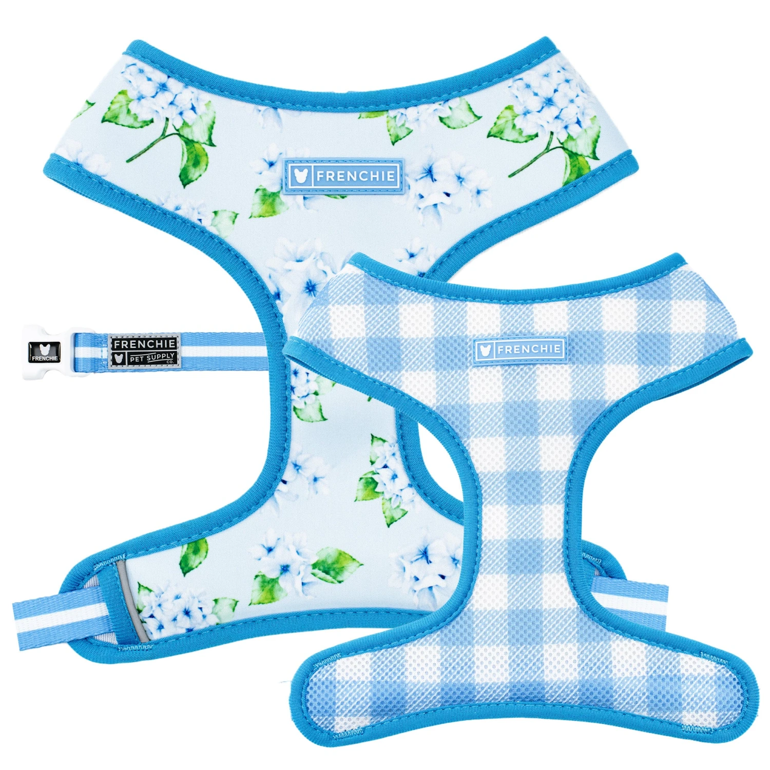 Frenchie Duo Reversible Harness - Hydrangea 3 Frenchie Duo Reversible Harness - Hydrangea