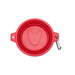 Frenchie Travel Bowl 24 Frenchie Travel Bowl -Bandana Buddy Shop Frenchie Bulldog frenchie best travel bowl pop up collapsible dog food treat accessories convenient red pink white brown black Travel Bowls 010