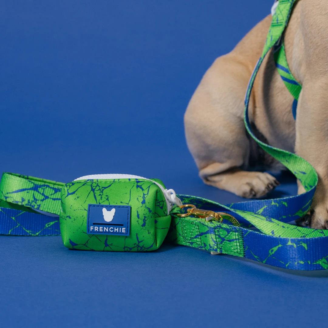 Frenchie Poo Bag Holder - Green Marble 4 Frenchie Poo Bag Holder - Green Marble - Image 2