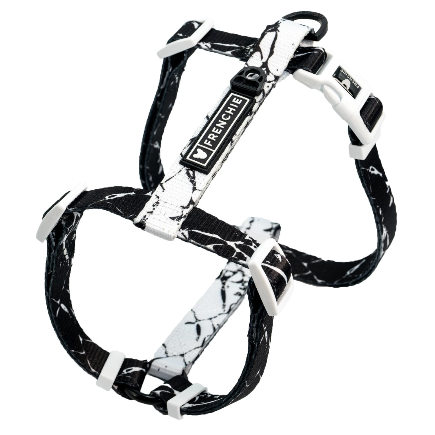 Frenchie Strap Harness - Black Marble 2 Frenchie Strap Harness - Black Marble