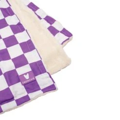 Frenchie Blanket - LA Purple Checkered -Bandana Buddy Shop Orchidproduct151