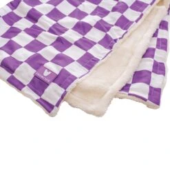 Frenchie Blanket - LA Purple Checkered -Bandana Buddy Shop Orchidproduct153