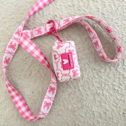 Frenchie Comfort Leash - Pink Bows -Bandana Buddy Shop Pink Bows 3 1