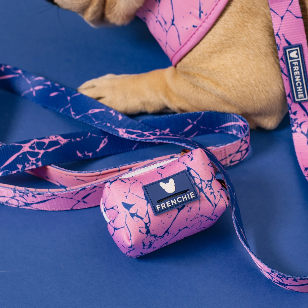 Frenchie Comfort Leash - Pink Marble 4 Frenchie Comfort Leash - Pink Marble - Image 2