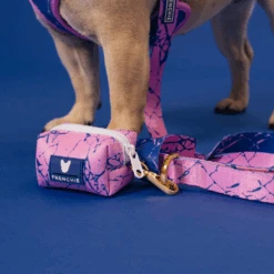 Frenchie Poo Bag Holder - Pink Marble -Bandana Buddy Shop Pink Marble 15
