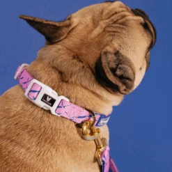 Frenchie Comfort Collar - Pink Marble -Bandana Buddy Shop Pink Marble 25