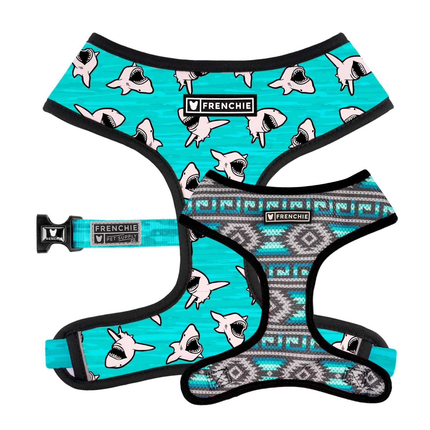Frenchie Duo Reversible Harness - Jaws 3 Frenchie Duo Reversible Harness - Jaws