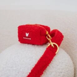 Frenchie Comfort Leash - Teddy Red -Bandana Buddy Shop TEDDY RED 10