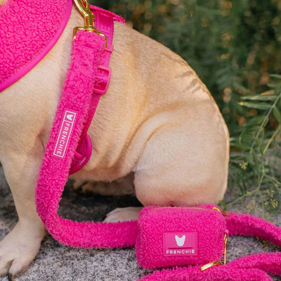 Frenchie Comfort Leash - Teddy Hot Pink 6 Frenchie Comfort Leash - Teddy Hot Pink - Image 4