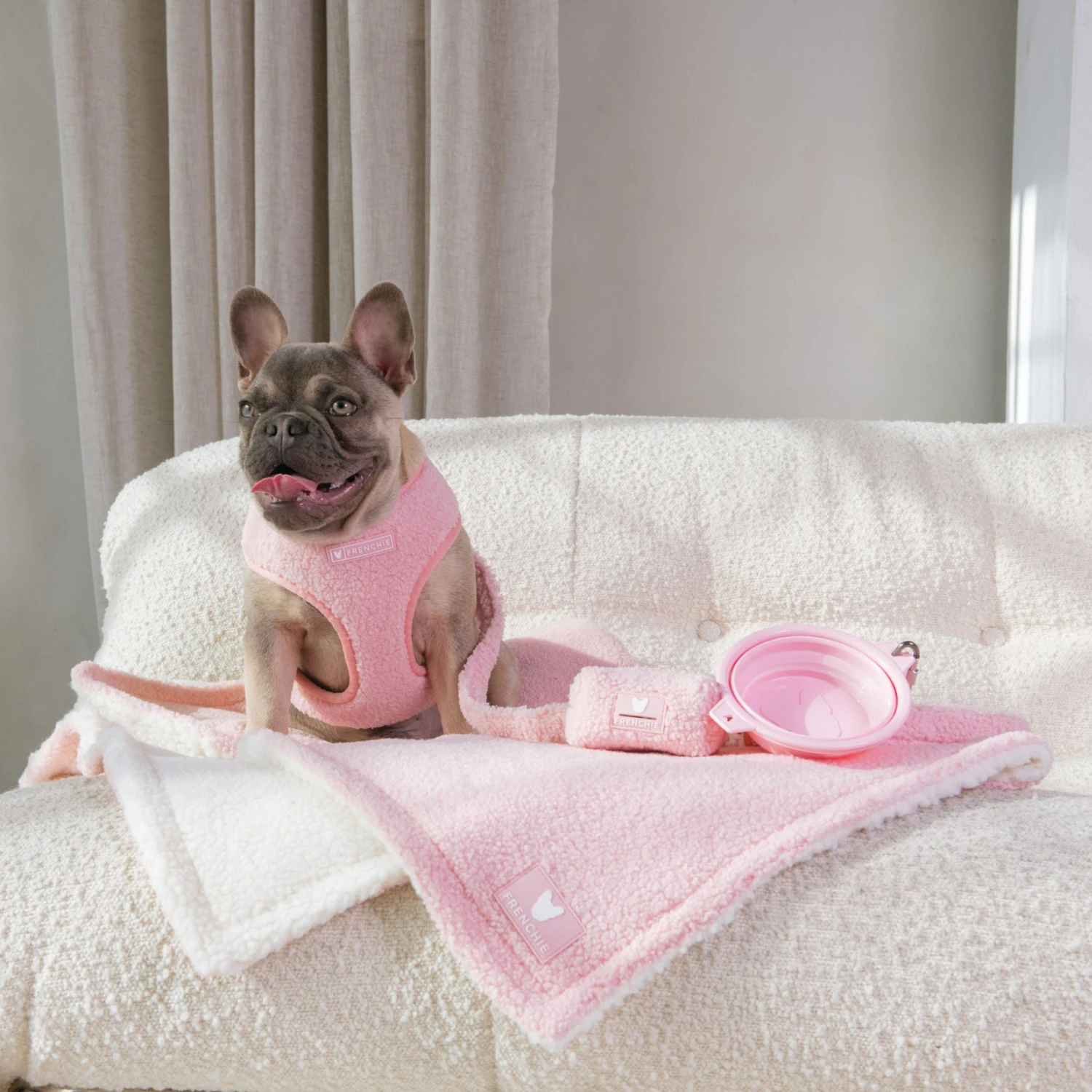 Frenchie Duo Reversible Harness - Teddy Pink 8 Frenchie Duo Reversible Harness - Teddy Pink - Image 6