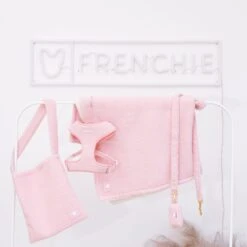 Frenchie Duo Reversible Harness - Teddy Pink 20 Frenchie Duo Reversible Harness - Teddy Pink -Bandana Buddy Shop Teddy Pink 25
