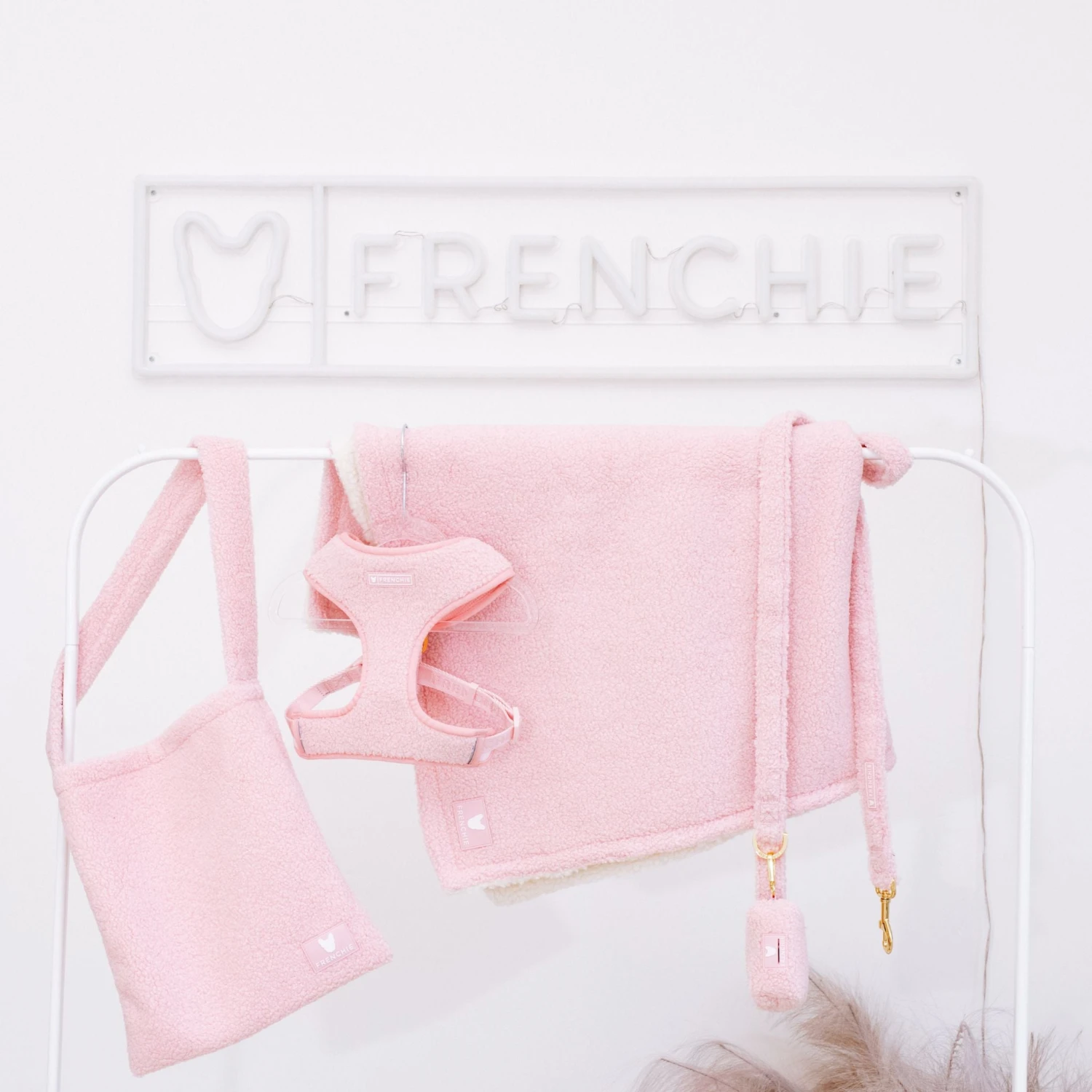 Frenchie Duo Reversible Harness - Teddy Pink 7 Frenchie Duo Reversible Harness - Teddy Pink - Image 5