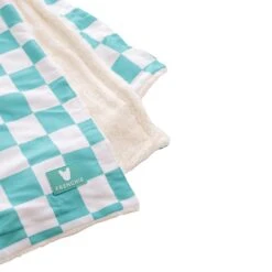 Frenchie Blanket - Aqua Checkered -Bandana Buddy Shop aquaproduct151