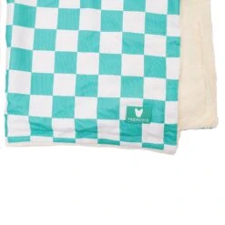 Frenchie Blanket - Aqua Checkered -Bandana Buddy Shop aquaproduct152
