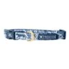 Frenchie Comfort Collar - Toile- Blue -Bandana Buddy Shop collar