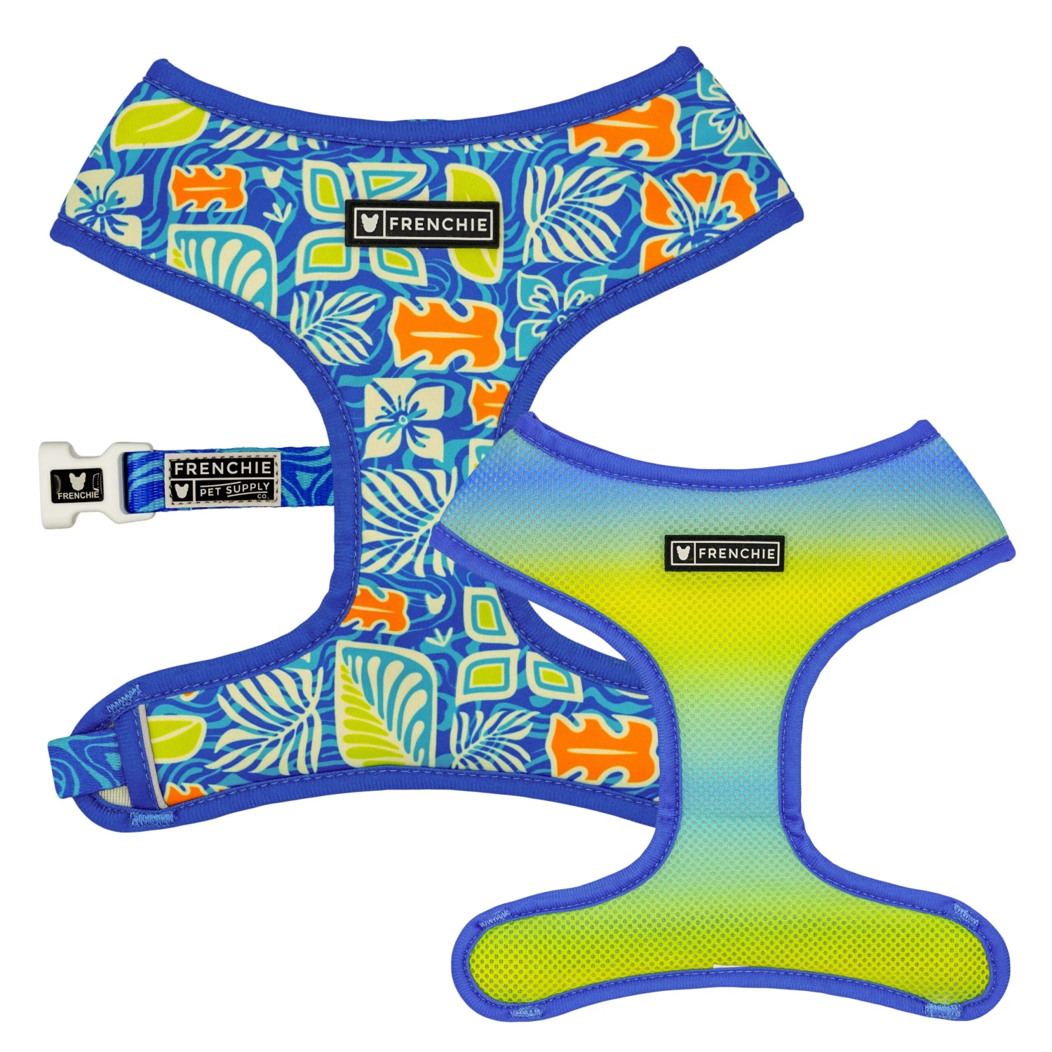 Frenchie Duo Reversible Harness - Waikiki 3 Frenchie Duo Reversible Harness - Waikiki