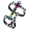 Frenchie Strap Harness - Gamer 2 Frenchie Strap Harness - Gamer -Bandana Buddy Shop frenchie bulldog reversible harness leash collar poo bag bandana no pull gray retro red pink green blue yellow cyan stripes nintendo ds 64 gameboy old school arcade gamer 064