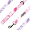 Frenchie Comfort Leash - Pink Tie Dye -Bandana Buddy Shop frenchie comfort leash pink tie dye
