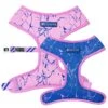 Frenchie Duo Reversible Harness - Pink Marble -Bandana Buddy Shop pink marble product140 1