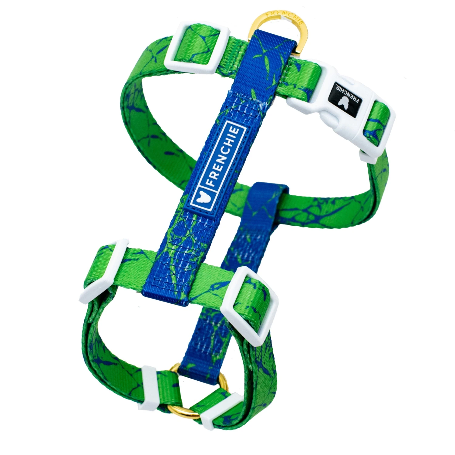 Frenchie Strap Harness - Green Marble 3 Frenchie Strap Harness - Green Marble