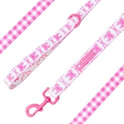 Frenchie Comfort Leash - Pink Bows